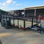 7×14 Tandem Utility Trailer (2) 5200lb Axles w/ Rear Brakes 2FT Mesh Sides Dovetail