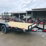7×14 Equipment Trailer (2) 6000lb Axles with Stand-Up Ramps 12K GVWR