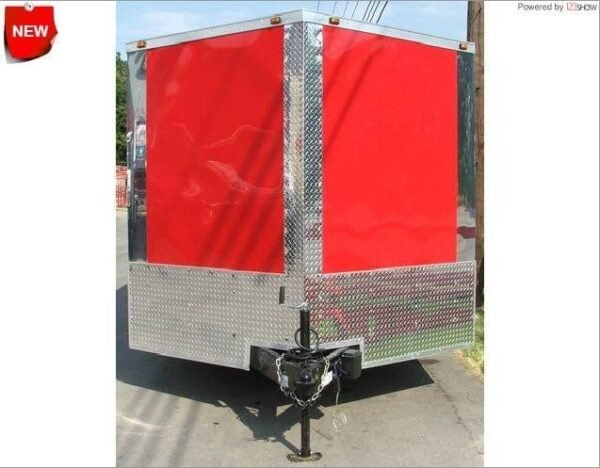 Enclosed Trailer 8.5’x26′ Red – Motorcycle Car Lawn Equipment Hauler Storage, product image 1