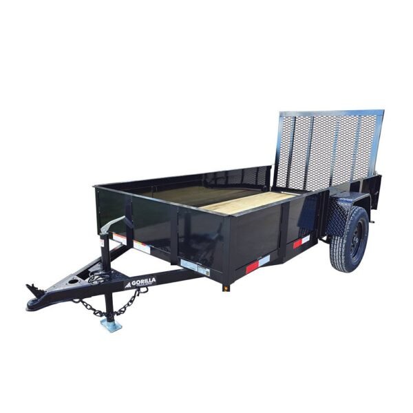 5′ X 10′ Utility Trailer Straight Deck 18″ Sides Tall Gate, product image 1