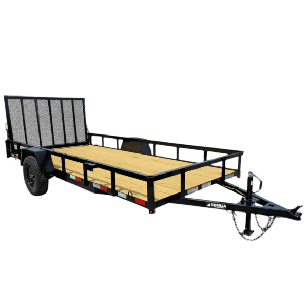 6.4×14 Straight Deck Utility Trailer 3,500lb Axle With Tall Gate, product image 1