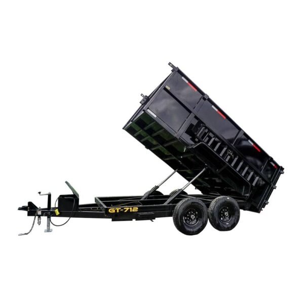 7×12 Hydraulic Dump Trailer with 4ft Sides (2) 7K Axles, product image 1