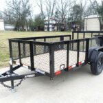 5×10 Dovetail Utility Trailer 2ft Mesh sides 3500lb Axle
