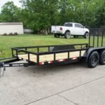 6.4×16 Straight Deck Utility Trailer (2) 3500lb Axles