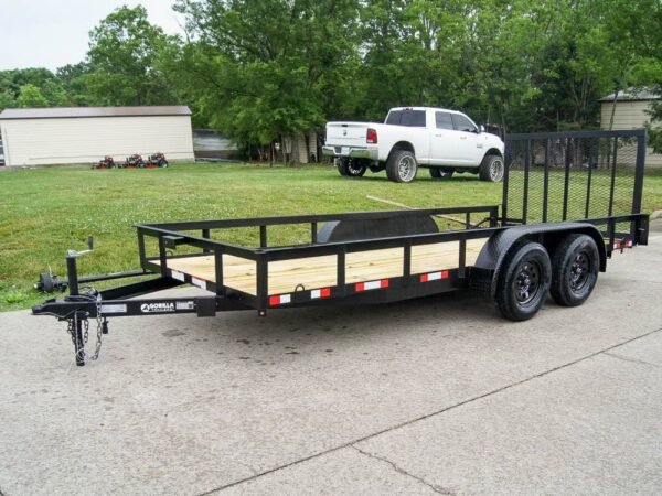 6.4×16 Straight Deck Utility Trailer (2) 3500lb Axles, product image 1