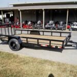 7×14 Dovetail Utility Trailer 3,500lb Axle with Brake