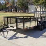 6.4×14 Straight Deck Utility Trailer 2ft Mesh Sides (2) 3500lb Axles 7K GVWR