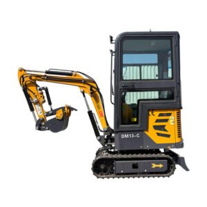1 Ton, B&S Engine Mini Small Cab Excavator w/ Hydraulic Thumb & Swing Boom | AGT-DM13-C — primary view