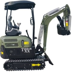 2025 4,000 lb Green TYPHON TERROR XX Mini Excavator Rubber Track with Kubota D902 Diesel Engine USA — primary view