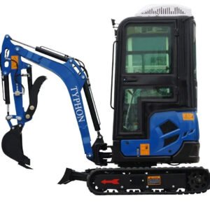 2025 4000 lb TYPHON TERROR XVII Cabin Mini Excavator Rubber Track with Kubota D902 Diesel Engine USA — primary view
