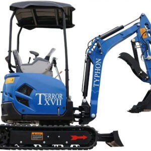 2025 3800 lb TYPHON TERROR XVII Mini Excavator Rubber Track with Kubota D902 Diesel Engine USA — primary view