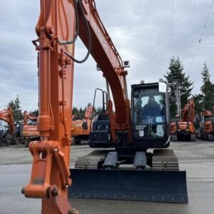 2026 Hitachi ZX130-7H Excavator equipped with hydraulic blade. PSM, Steel Wrist, and Black Max attachment — gallery view 2