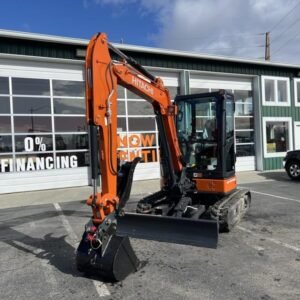 2026 Hitachi ZX35U-5N (CAB BASIC) Blade, cab, heat, A/C, 5’8″ stick, thumb, coupler, and dig bucket included — gallery view 2