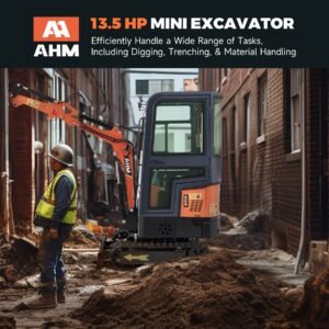 AX-12C | 13.5 HP B&S Engine Mini Excavator with Enclosed Cab — gallery view 2