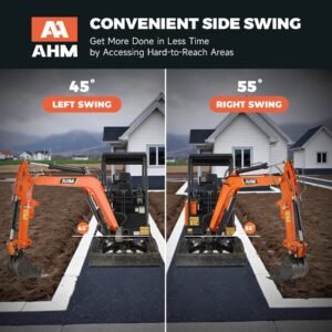 AY-25 | 25 HP Perkins Diesel Engine 2.5 Ton Mini Excavator with Swing Boom & Adjustable Speed — gallery view 2