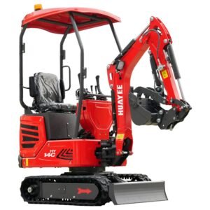 Mini Excavator with Hydraulic Thumb & Side Swing Boom – 13.5hp B&S Engine | HUAYEE HY14C — gallery view 2