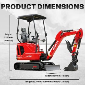 Mini Excavator with 14HP Kubota Engine & Hydraulic Thumb | HUAYEE HY16C — gallery view 2