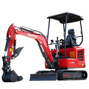Mini Excavator with 14hp Kubota Engine | Hydraulic Thumb, Side Swing & Canopy | HUAYEE HY18B — primary view