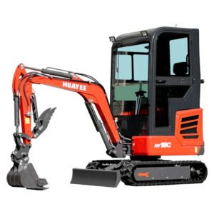 Mini Excavator with 14hp Kubota Engine | Hydraulic Thumb, Side Swing & Cab | HUAYEE HY18C — primary view