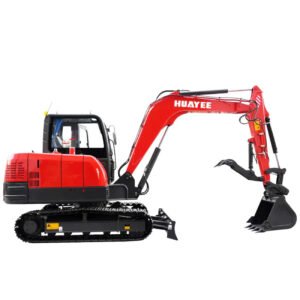 6 Ton Industrial Mini Excavator with Yanmar Engine & Enclosed Cab | HUAYEE HY60C — gallery view 2