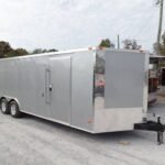 Enclosed Trailer 8.5′ X 24′ Silver Enclosed Equipment Hauler Storage